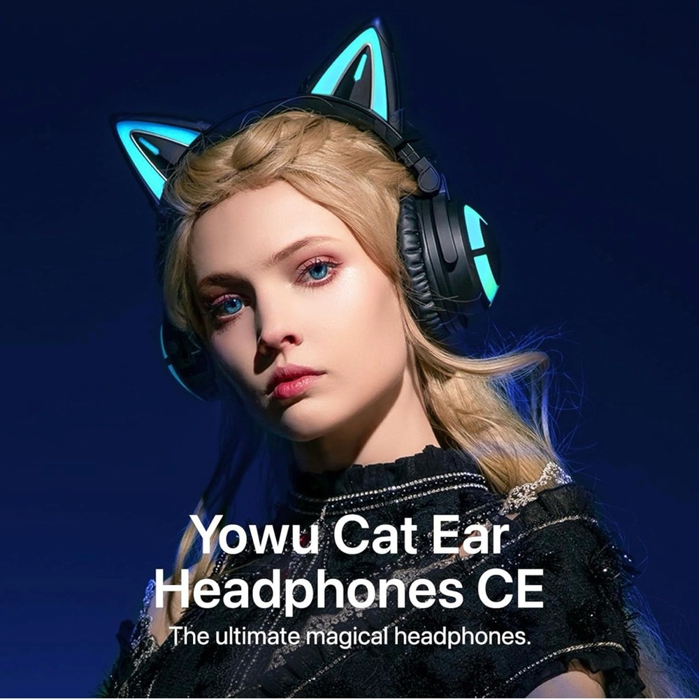 YOWU RGB Cat Ear Headset (Desktop Gaming) - Picture 2 of 7